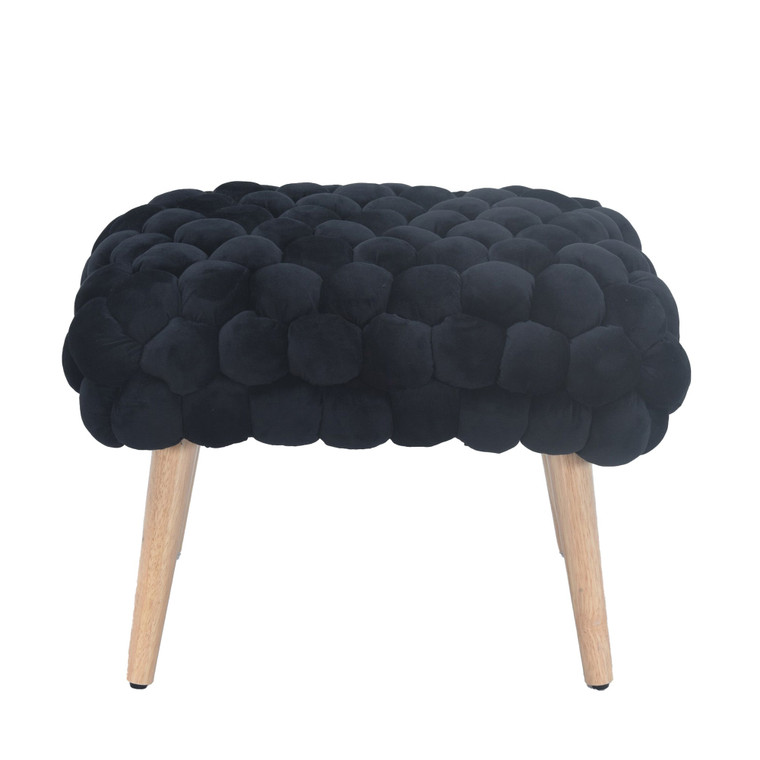 Moorea Velveteen Fabric Storage Ottoman