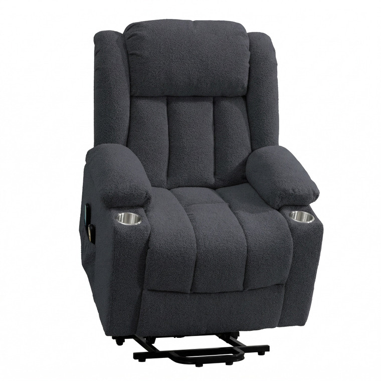 Verona Leather Dual Motor Lift Assist Recliner Chair With Massage And Heat