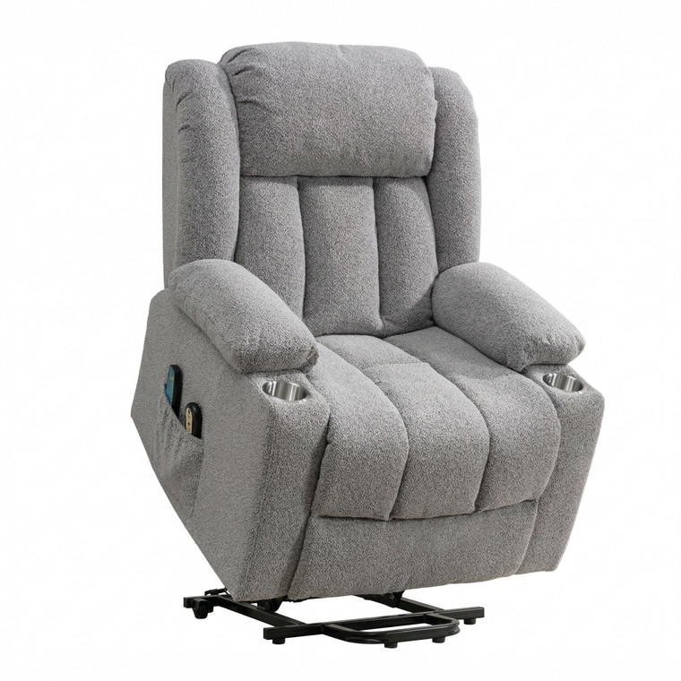 Aurora Leather Lift Assist Recliner Chair With Massage And Heat