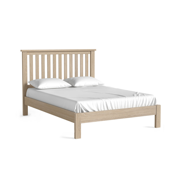 Grove 4'6 Slatted Low Foot End Oak - Image 1