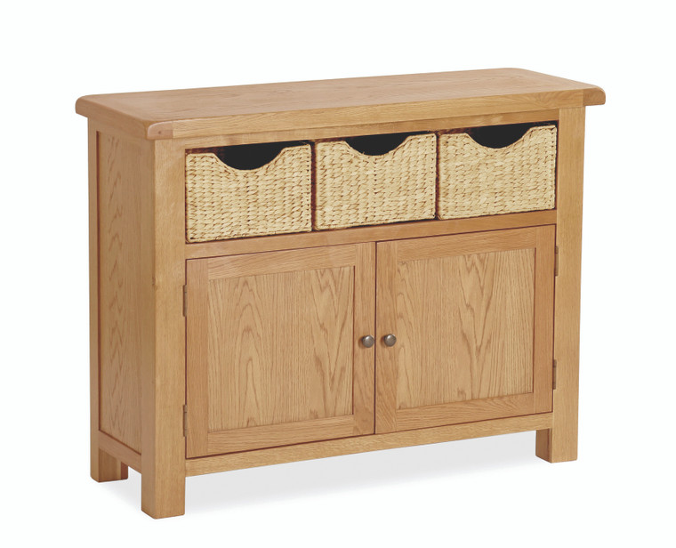 Kingham Oak Sideboard With 3 Baskets