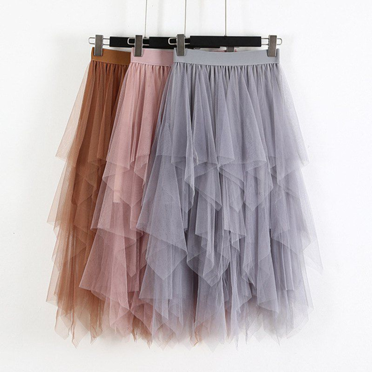 maxi tulle mesh skirt