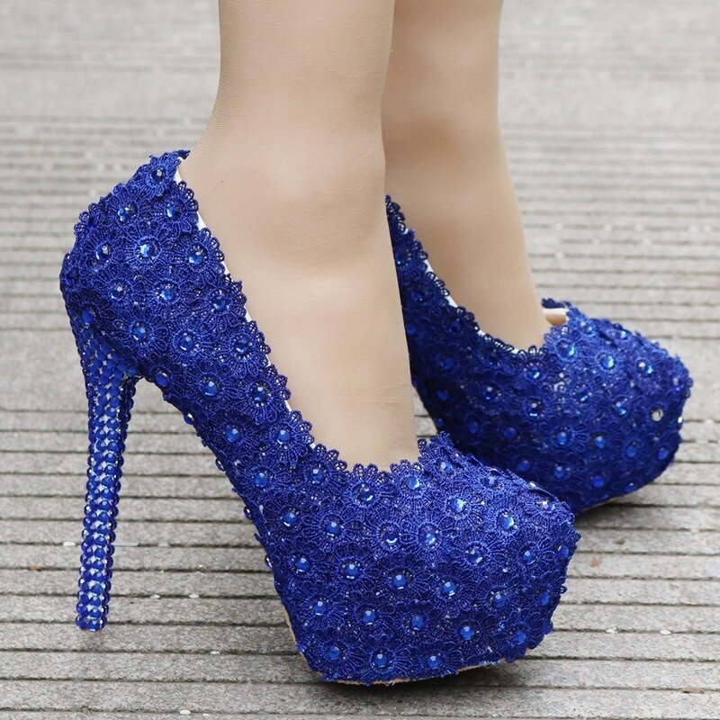 office blue heels