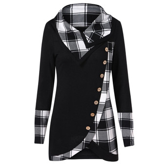 QueenLine  Womens Tops And Blouses Vintage Button Plaid Long Sleeve Blouse Women Clothes Streetwear Ladies Tops Fashion Clothing