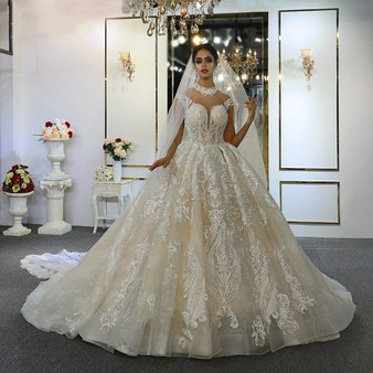 QueenLine robes de mariée wedding dress princess custom made wedding dress real work 100% high quality