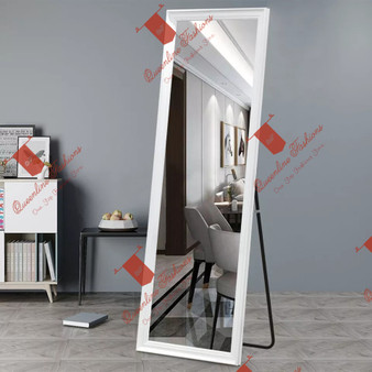 QueenLine Full Length Mirror Floor Mirror with Standing Holder Bedroom/Locker Room Standing/Hanging Mirror