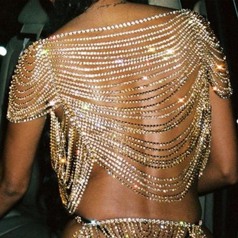 QueenLine Shiny Multi-layer Rhinestone Underwear Cheat Shoulder Chain for Women Sexy Nightclub Party Body Chain Jewelry Gift 2021 QueenLine Shiny Multi-layer Rhinestone Underwear Cheat Shoulder Chain for Women Sexy Nightclub Party Body Chain Jewelry Gift 2021