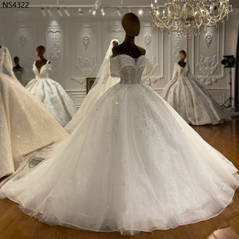 QueenLine Off The Shoulder Lace Wedding Dress
