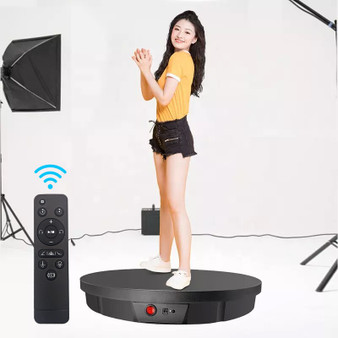 QueenLine 42/52/60CM Remote Control 360 Panoramic Automatic Rotating Display Table 100KG Turntable Photography Backdrop Shooting Booth