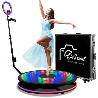 QueenLine 360 Photo Booth Automatic Rotating Selfie 360 Camera Photo Booth Spin Stand 360 Degree Photo Booth Machine