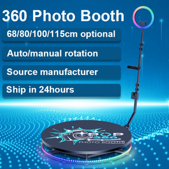 QueenLine 360 Photo Booth Automatic Rotating Selfie For Wedding Party Favor Mini 360 Photo Booth Video Machine 100 115cm