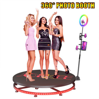 QueenLine 360 Photo Booths Automatic 360 Booth For Video Events 360 Booth Rotating Machine 100 115cm