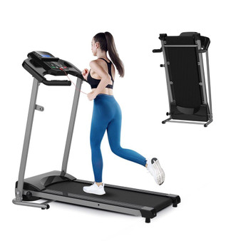 QueenLine Portable Folding Treadmill with incline, for home, Black 