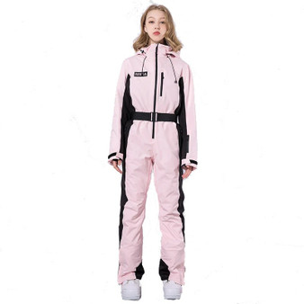 QueenLine One-piece for Winter Skiing Sports Windproof Waterproof Thermal Snowboarding Jumpsuits Sets 