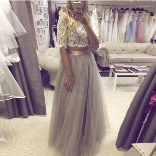 QueenLine Formal Light Gray Bridal Tulle Skirts Ribbon Zipper Style A-line Long Women Tulle Skirt Custom Made High Quality Tutu Saias