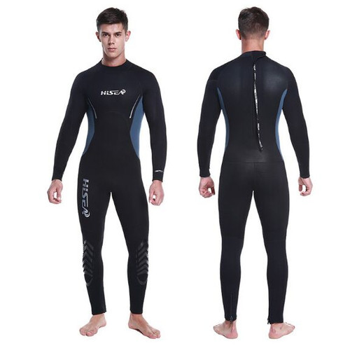 QueenLine  Men 5mm Professional Neoprene Wetsuit Scuba Diving Suit Fleece Lining Warm Snorkeling Kite Surfing Swim Suit
