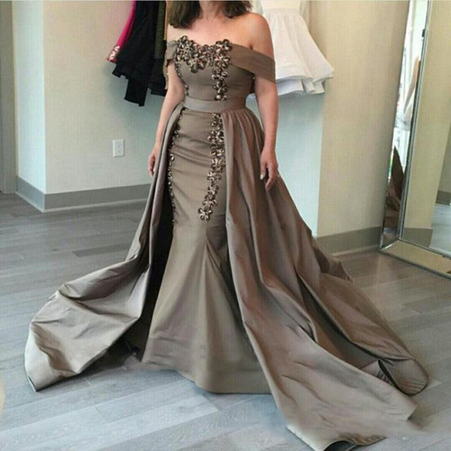 QueenLine Taffeta Mermaid evening dresses Dubai Arabic Kaftan Evening gowns abiye abendkleider Formal dress Party