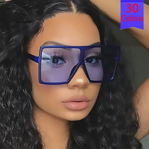 QueenLine Square Oversized Sunglasses Women/Men Vintage Sun Glasses Brand Designer Multicolor Eyeglass Oculos De Sol Feminino