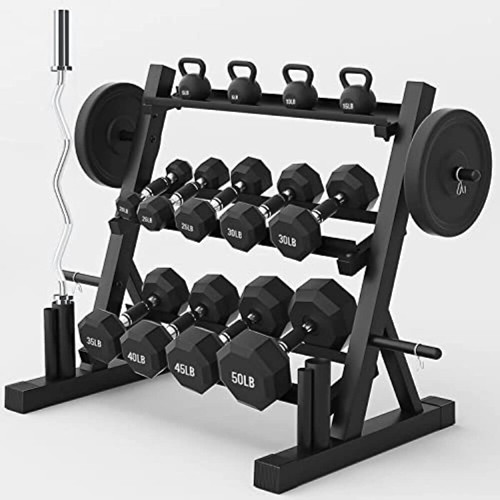 QueenLine Dumbbell Rack Multifunctional Weight Stand for Home Gym Suitable for Storage of Dumbbell, Weight Plates