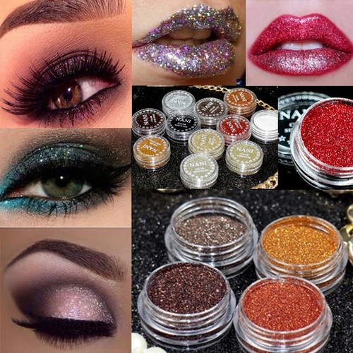 QueenLine 24 Colors Cosmetics Eyes Lip Face Makeup Glitter Shimmer Powder Monochrome Eyes Baby Bride Pearl Powder Glitters Shining Make up