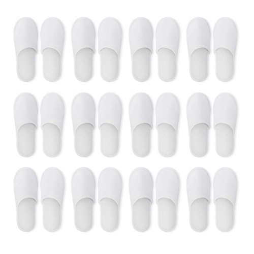 QueenLine Spa 10/20 Pairs of Brushed Plush Closed-toe Disposable Slippers Suitable