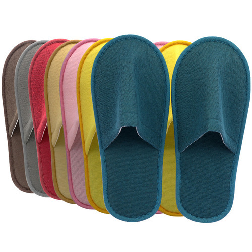 QueenLine 10 Pairs Luxurious Plush Travel Hotel Slides Homestays Households Non-slip Disposable Slippers