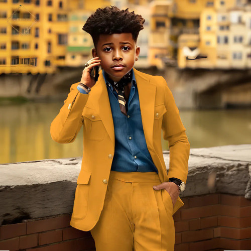 QueenLine Custom Boys Formal Suit Jacket Pants 2 piece Style Suitable Aged 2 to 16 Years Old