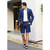 QueenLine Latest Coat Blue Summer Beach Simple Men Suit with Short Pant Jacket Simple Custom mens suits wedding Tuxedo 2 Piece Terno