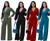 QueenLine Women Elegant Long Sleeve Jumpsuit Sexy V-Neck Loose One Piece Romper Wide Leg Jumpsuits with Sashes Combinaison Femme DC250