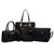 QueenLine Luxury Shoulder 6 Pieces Sets Composite Large Capacity Tote Clutch Handbag