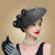 QueenLine Fascinators Black And White Weddings Pillbox Hat For Women Straw Fedora Vintage Ladies Church Dress Sinamay Derby Hats