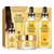 QueenLine 24K Gold Skin Care Set 5 PCS With Box Face Toner Essence Cream Nicotinamide Anti-Aging Serum Facial Cleanser Kit For Womens M