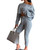 QueenLine New Womens Ladies Solid Off Shoulder Cable Knitted Warm Loungewear Set Autumn Sweater Women Sweater Winter Clothes Suit