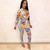 QueenLine  Casual Print Two pieces Pant Set Hot Women Long Sleeve Zipper Top And Long Pants Suits 2 Piece Outfits Matching Sets