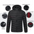 QueenLine NWE Men Winter Warm USB Heating Jackets Smart Thermostat Pure Color Hooded Heated Clothing Waterproof  Warm Jackets