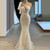 QueenLine   Vestido De Festa Elegant Mermaid Evening Dresses Illusion O Neck Floor Length Robes Prom Party Gowns Couture