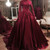 QueenLine  Rosy High Neck Long Sleeves Lace Appliques Beaded Muslim Prom Dress kaftan Women Long Red Evening Dresses