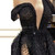 QueenLine Feathers Black Glitter Evening Dresses V Neck Sexy Party Dress Abiye Gece Elbisesi Custom Beading A Line Long Prom Dresses 