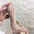 QueenLine Designer Luxury Rivets High Heel Shoes Red Shiny Bottom Brand Women's Pumps Pointed Toe Shoes Thin Heel 8cm 10cm 12cm + BOX