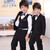 QueenLine 3 Pieces Child Suits High Quality Wedding Boy Jacket Pant Vest Kids Formal Dress School Student Party Costumes Purple Black,F136