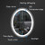 QueenLine Oval Shape Smart Makeup Bathroom Mirror 3 Color Adjustable LED LIght Multifunction With Bluetooth Speaker For Bedroom Decoration