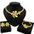 QueenLine Dubai Gold Style Flower Necklace Set Simple Banquet Wedding Fashion Jewelry Set HV21090535