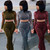 QueenLine Night Club Party Glitter Two Piece Set Women Mock Neck Crop Top and Flare Pant Sexy 2 Piece Matching Outfits Women Sets Clothes