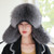 QueenLine New Women Silver Fox Fur Hats Beanies Winter Warm Fur Ear Protection Hats Russian Warm Fox Bomber Hats Peaked Caps
