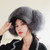 QueenLine New Women Silver Fox Fur Hats Beanies Winter Warm Fur Ear Protection Hats Russian Warm Fox Bomber Hats Peaked Caps