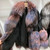 QueenLine Rare Purple Gradient Silver Fox Winter Fox Fur with Sheep Fur Coat Women's Large Version