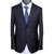 QueenLine Luxury 100% Wool Super 120 Tailor-Made Suits For Men Suit Midnight Blue Wedding Suits For Men Dress Tuxedo Man