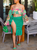 QueenLine Summer Beach Style Two Piece Set Women Fashion Sexy Printed Off The Shoulder Tube Top Fold Lace-up Slit Skirt 2 Piece Suit Women