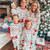 QueenLine Christmas Moose Printed Family Matching Pajama Sets New Casual Soft Parent-child 2 Pieces Loungewear Baby Rompers Xmas Look