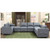 QueenLine Modular Sectional Sofa L Shaped Convertible Couch with Reversible Chaise Storage Seat with Ottomans Fabric Grey